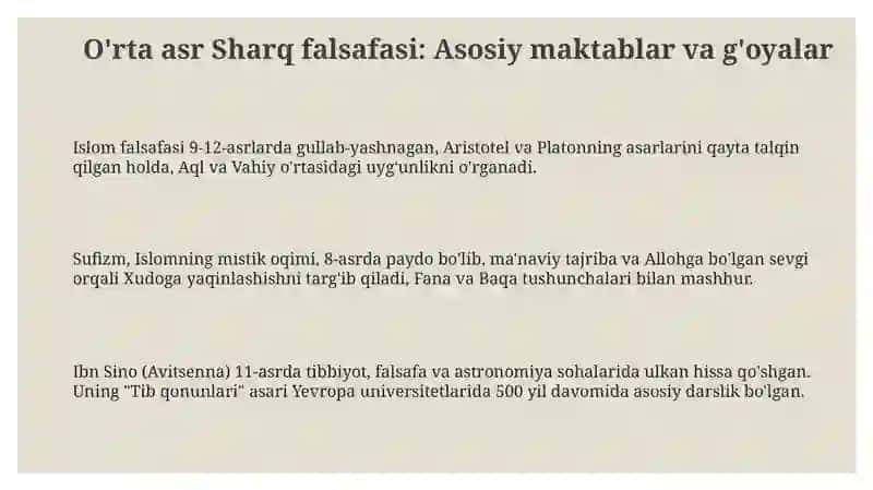 OʻRTA ASR SHARQ FALSAFASI va UYGʻONISH DAVRI XUSUSYATLARI 3