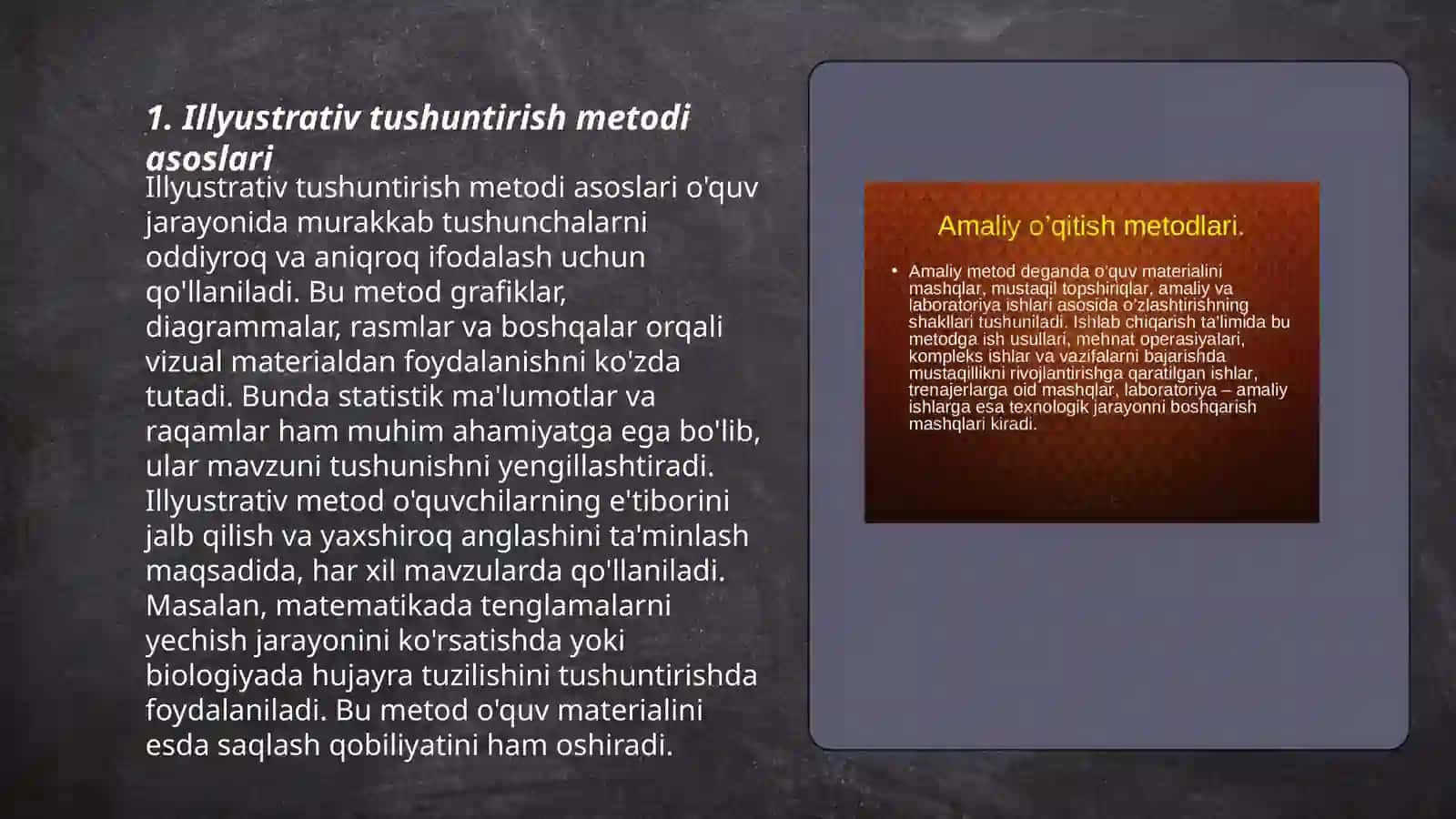 Kimyo oʻqitishning umumiy metodlari 3