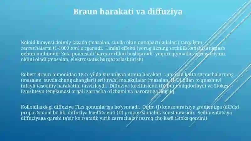 Fizikikaviy kolloid kimyo fanidan "noelektrolit va elektrolit eritmalari xossalari" mavzusida 3