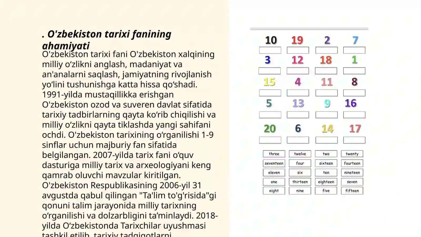 O'zbekiston tarixi fani predmeti maqsad va vazifalari 3