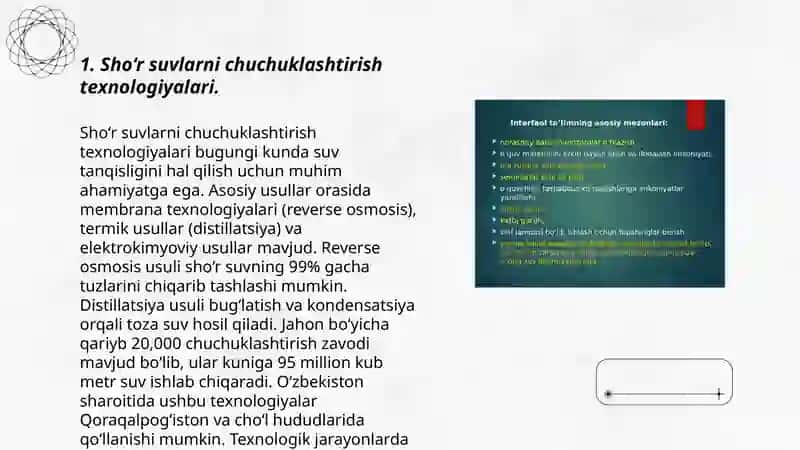 O‘zbekiston sharoitida sho‘r suvlarni chuchuklashtirish g‘oyasi 3