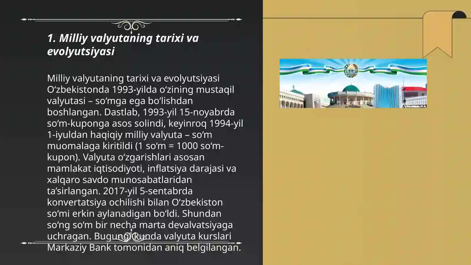 Milliy valyutalarning muomolaga kiritilishi 3