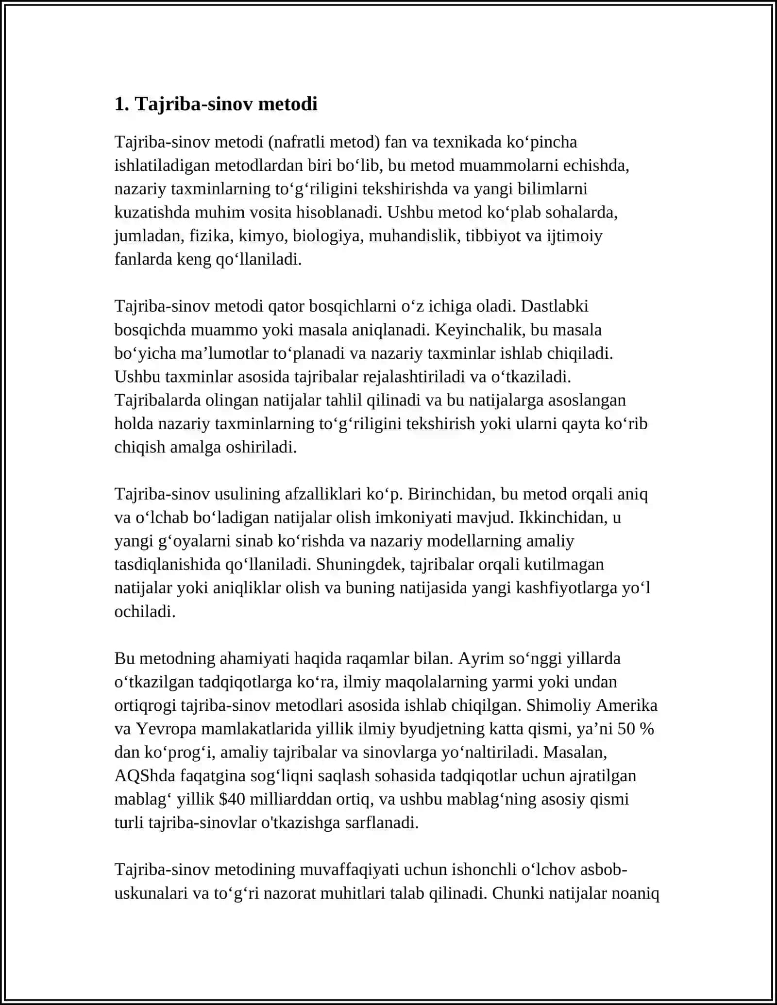 BOSHLANGʻICH TAʼLIM PEDAGOGIKASINING ILMIY-TADQIQOT METODLARI TASNIFI 3