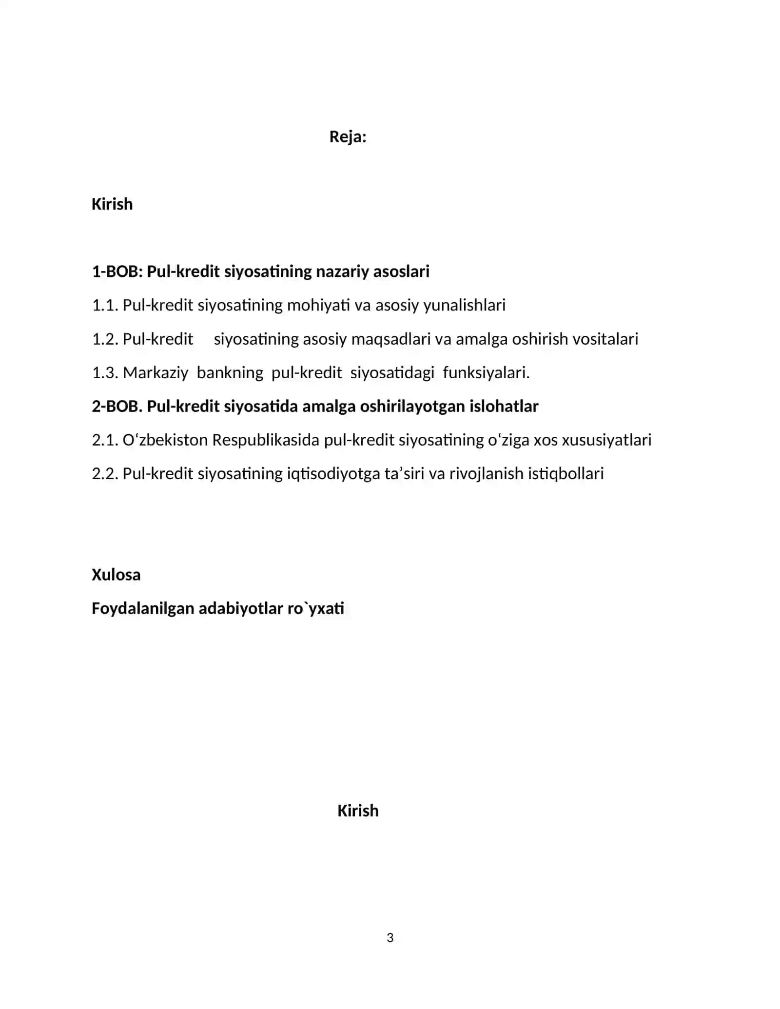 Davlatning pul-kredit siyosati: Maqsadi va dastaklari 3