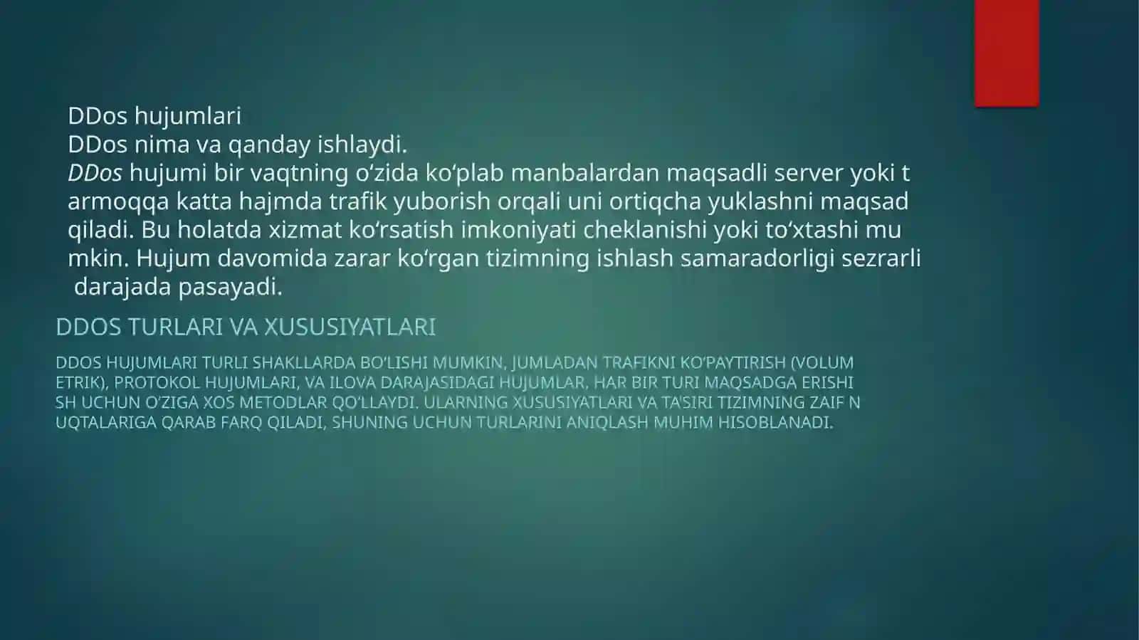 DDos va MITM hujumlari, ularni oldini olish usullari 3