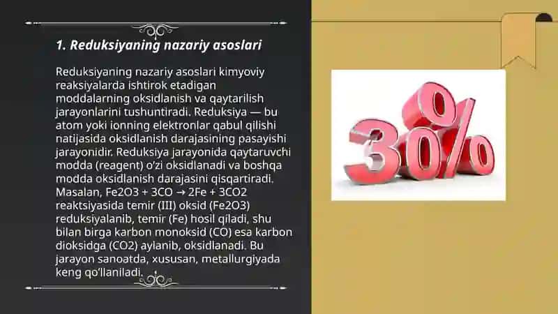 Reduksiyaning nazariy asoslari 3