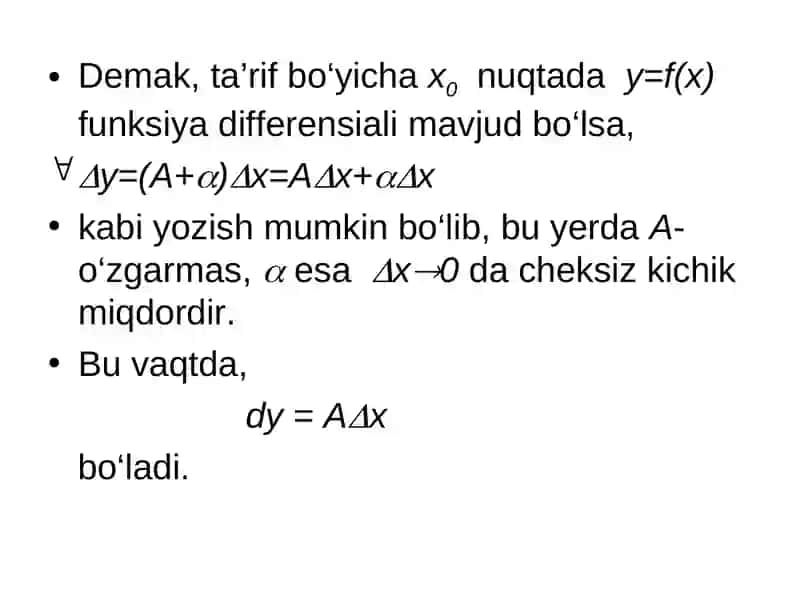 Differensial Funksiyalar 3