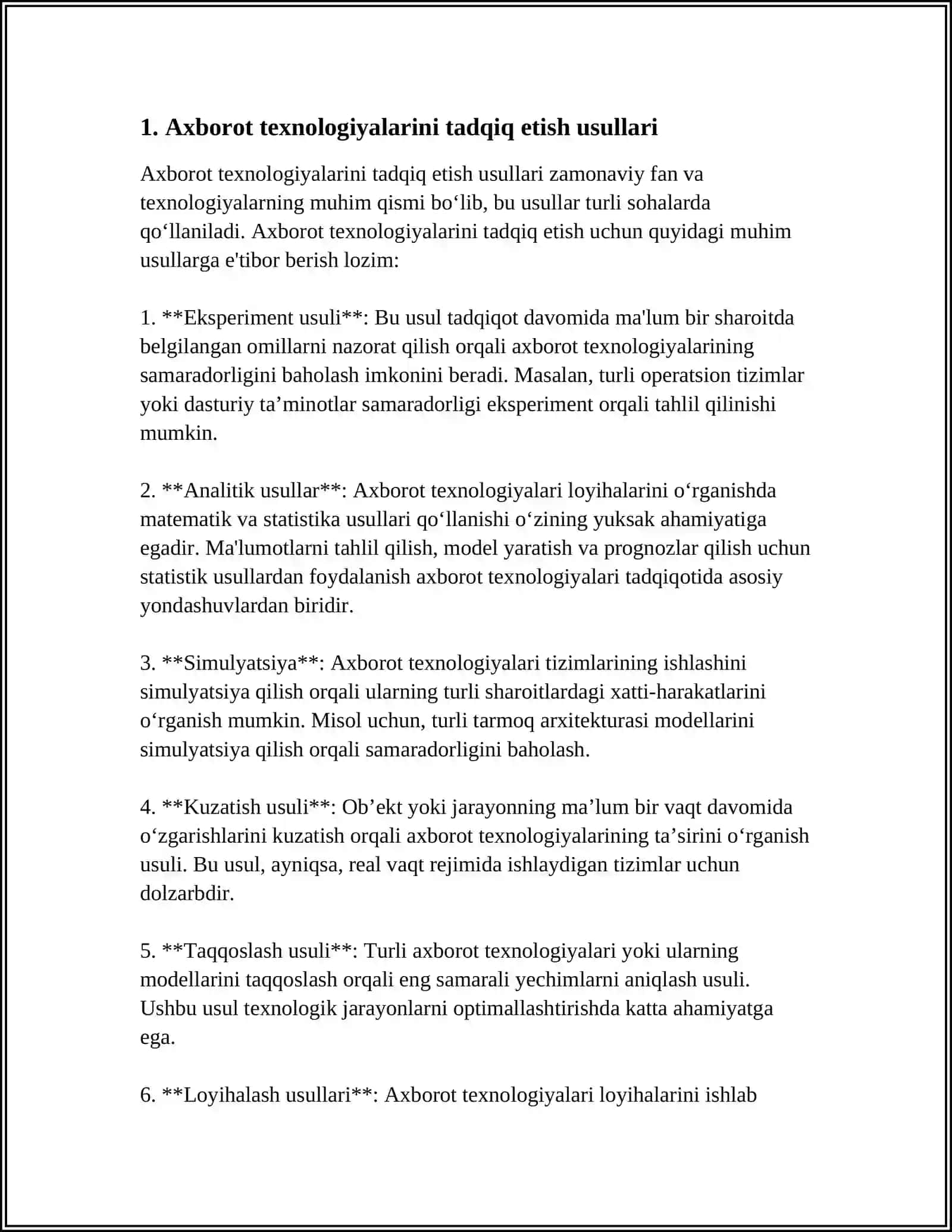 TADQIQOT VA LOYIHALASHDA AXBOROT TEXNOLOGIYALARI 3