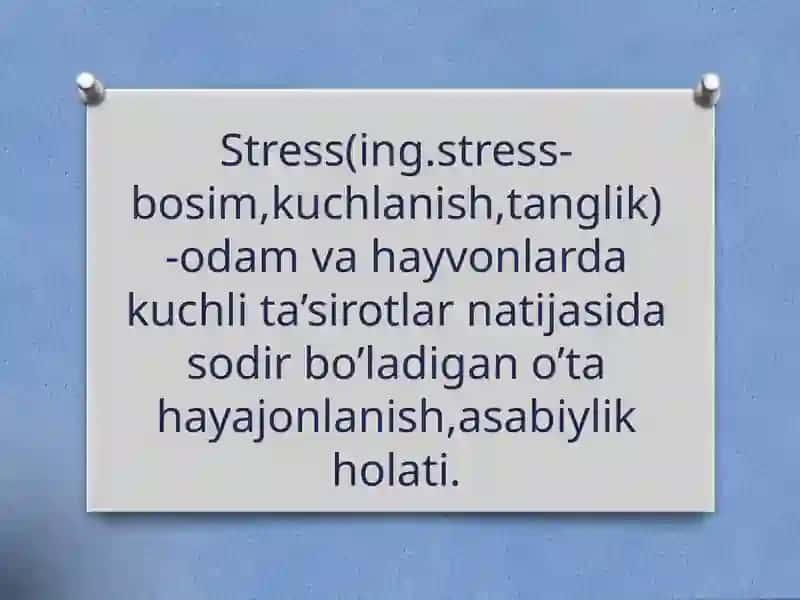 Tibbiyot hodimlarida emotsional holatlarning o’ziga hosligi:stress va uning bosqichlari,bartaraf etish yo’lari’’ 3
