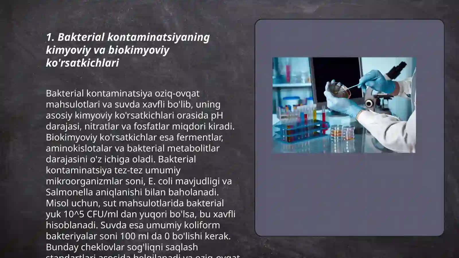 Biologik ashyoni bakterial kontaminatsiyasini biokimyo usulda aniqlash 3