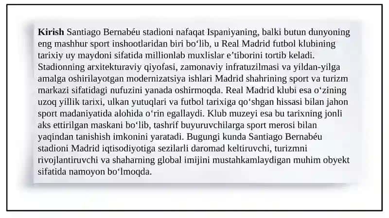 Santiago Bernabeu stadioni  SLAYD              REAL MADRID STADIONI KLUBI TURIZMI 3