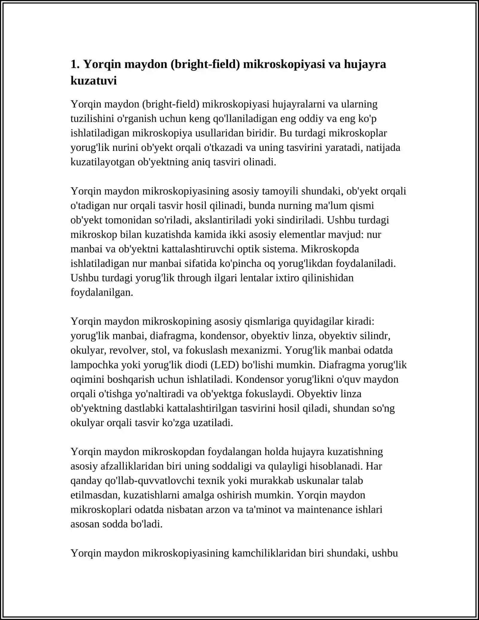 TIRIK HUJAYRALARNI OʻRGANISH METODLARI 3