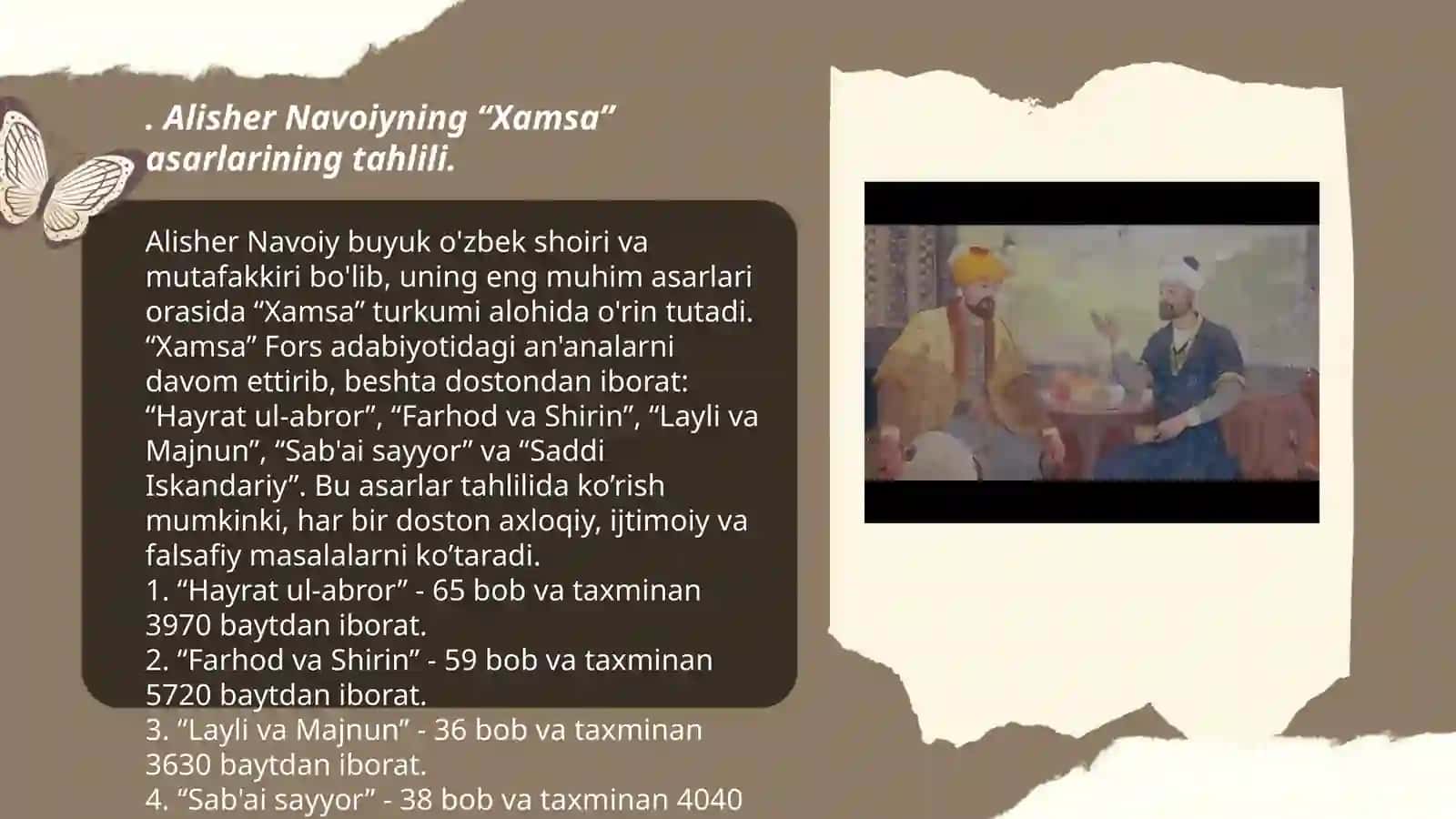 Alisher Navoiyning adabiyotshunoslikka oid asarlar tahlili Nabiyeva Roʻzibonu 3