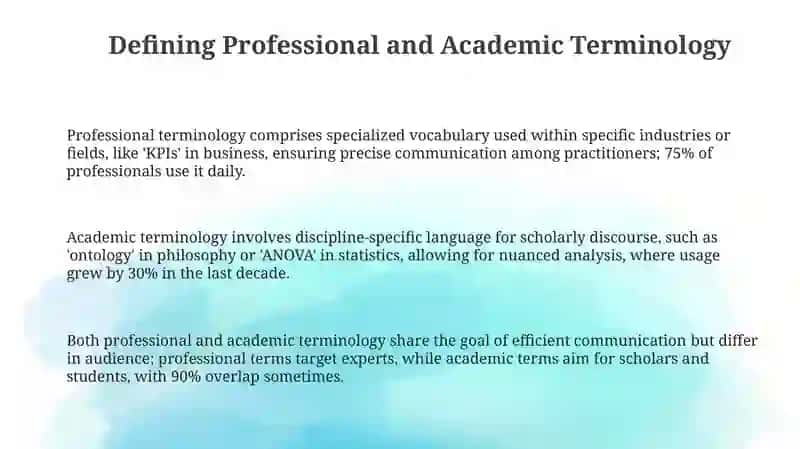 Professional and Academic Terminology 3