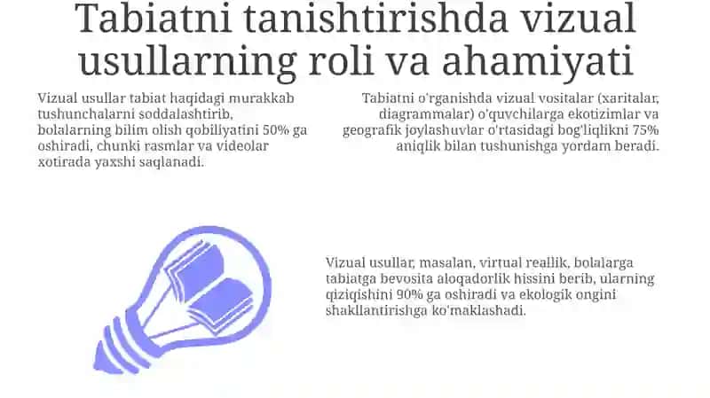 Tabiat bilan tanishtirishda kòrgazmali metod va usullarning òziga xosliklari 3
