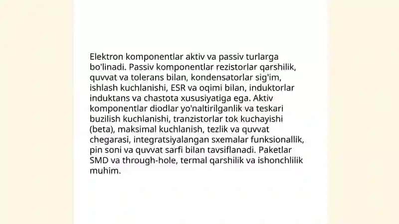 Elektronika va sxemalar 3