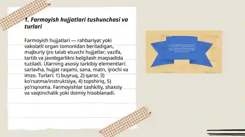 Farmoyish hujjatlari 3