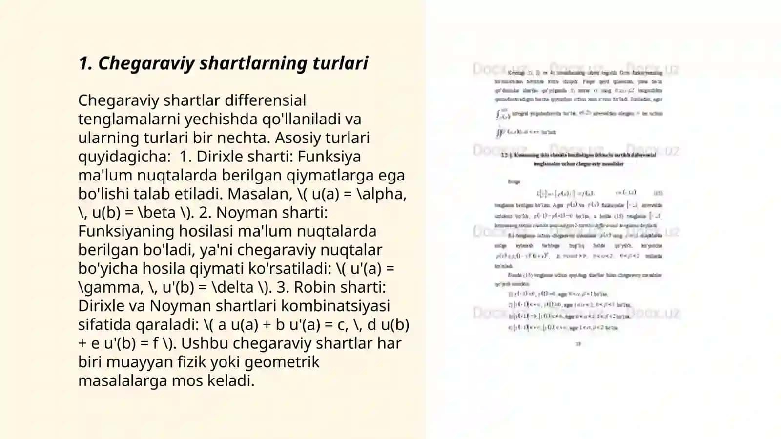 Chegarada buzuladigan yuqori tartibli oddiy differensial tenglama uchun chegaraviy masalalar 3
