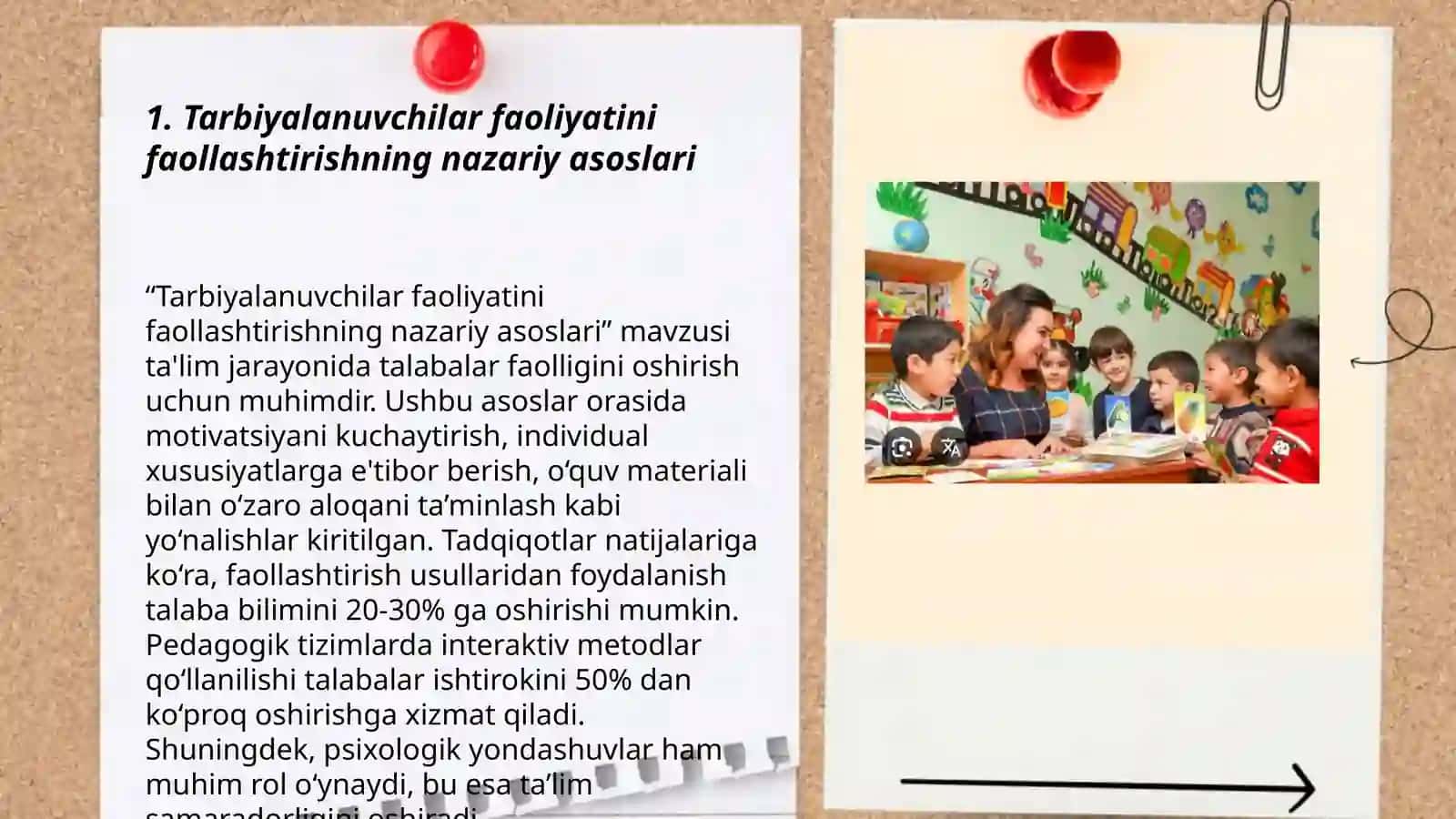 Tarbiyalanuvchilar faoliyati faolligini jadallashtirish asosidagi ta'lim texnalogiyasi 3