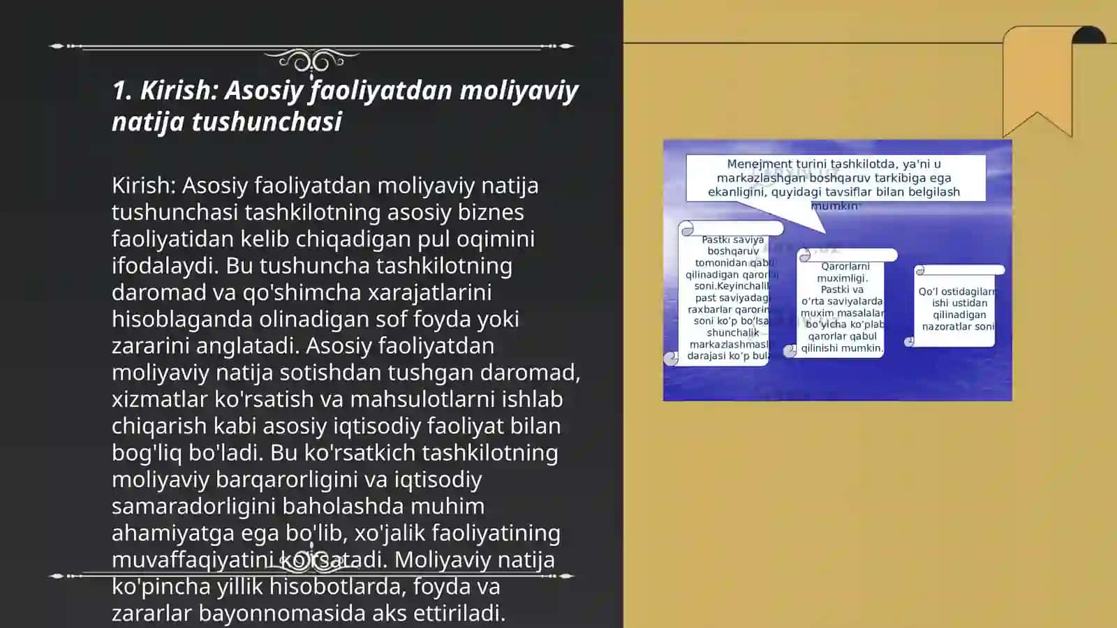 Iqtisodiy tahlil Assosiy faoliyatdan moliyaviy natija va unga ta'sir etuvchi omillar 3