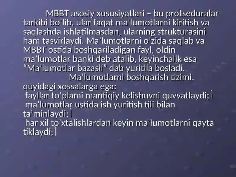 SQL tili yordamida MB yaratish 3
