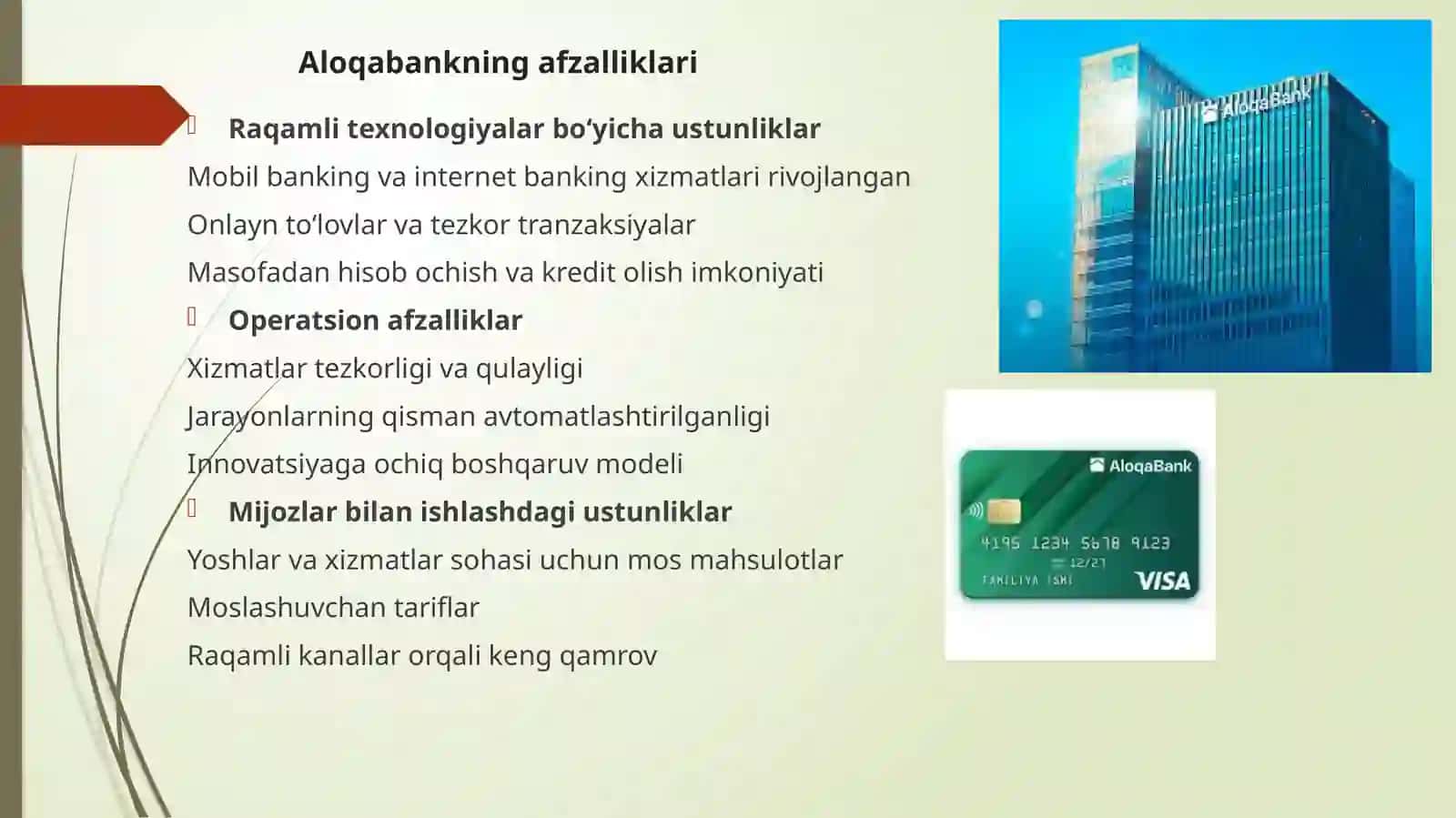 “O‘zbekiston bank tizimida raqobat muhitining shakllanishi: Aloqabank, Xalq banki va Biznesni rivojlantirish banki misolida” 3