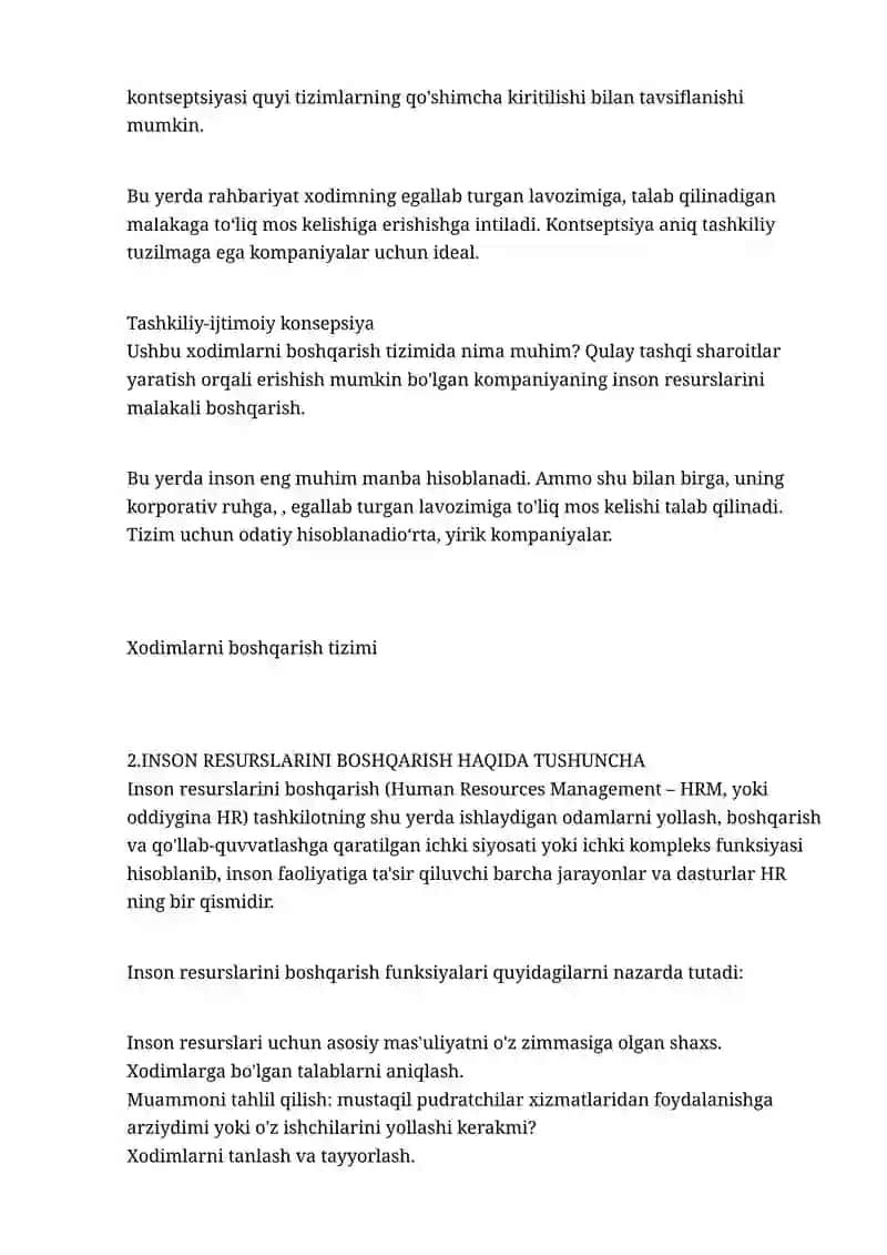 Xodimlar va inson resurslarini boshqarish 3