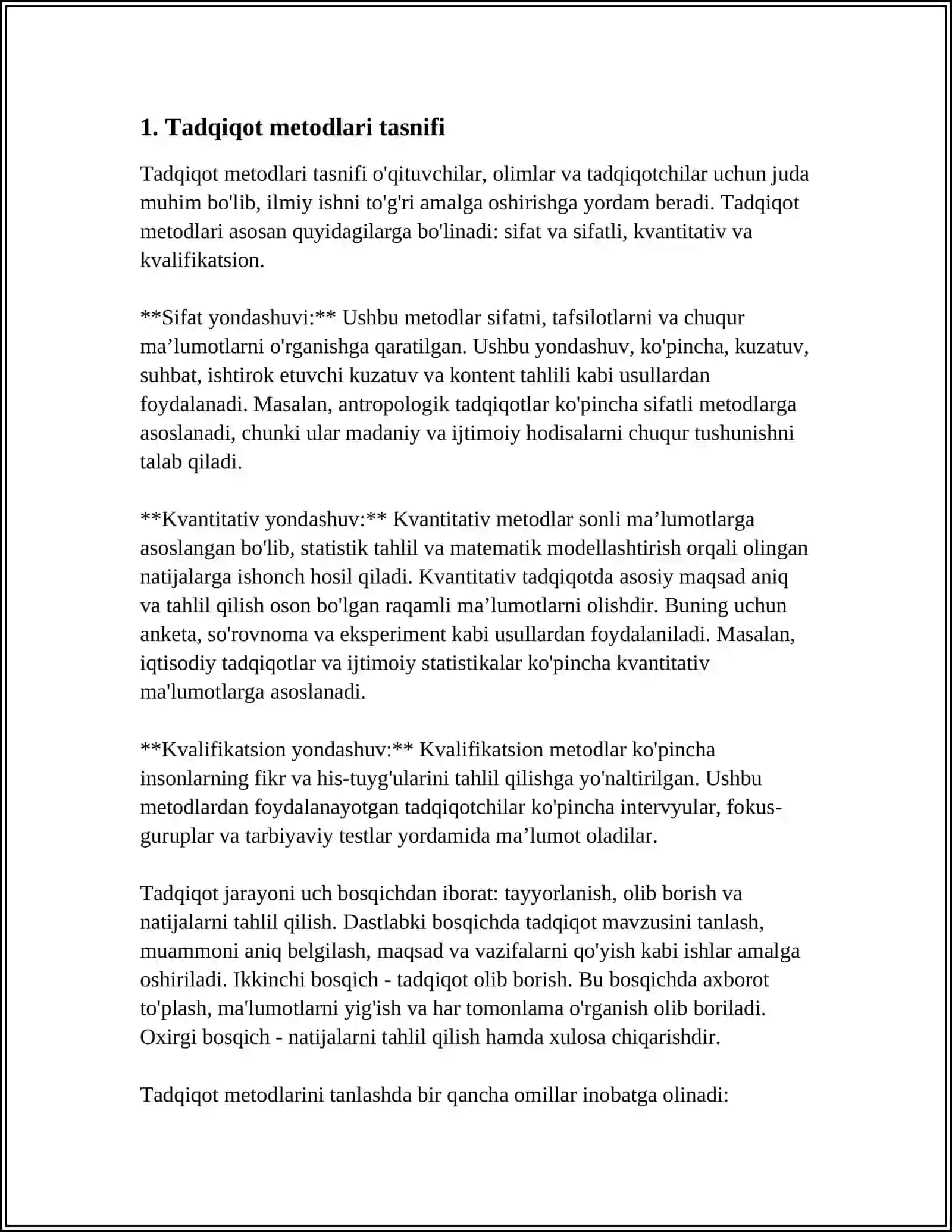 TADQIQOT METODI VA METODOLOGIYASI 3