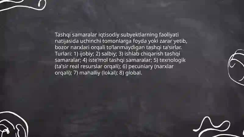 Tashqi samaralar va Ijtimoiy ne'matlar 3