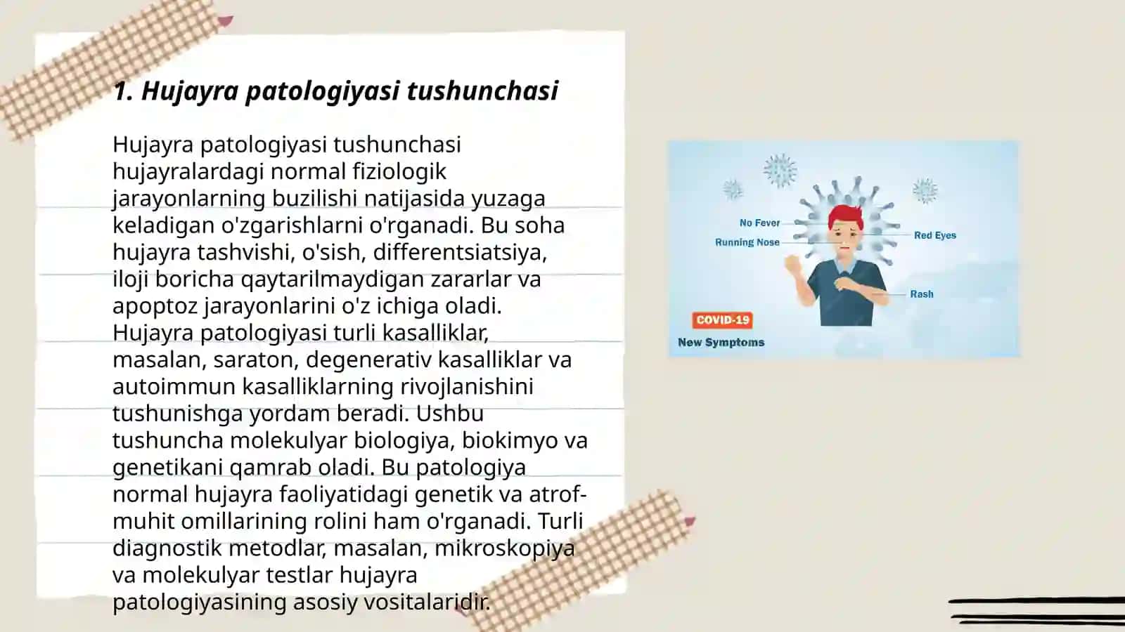 Hujayra patologiyasi va uning kelib ciqish sabablari 3