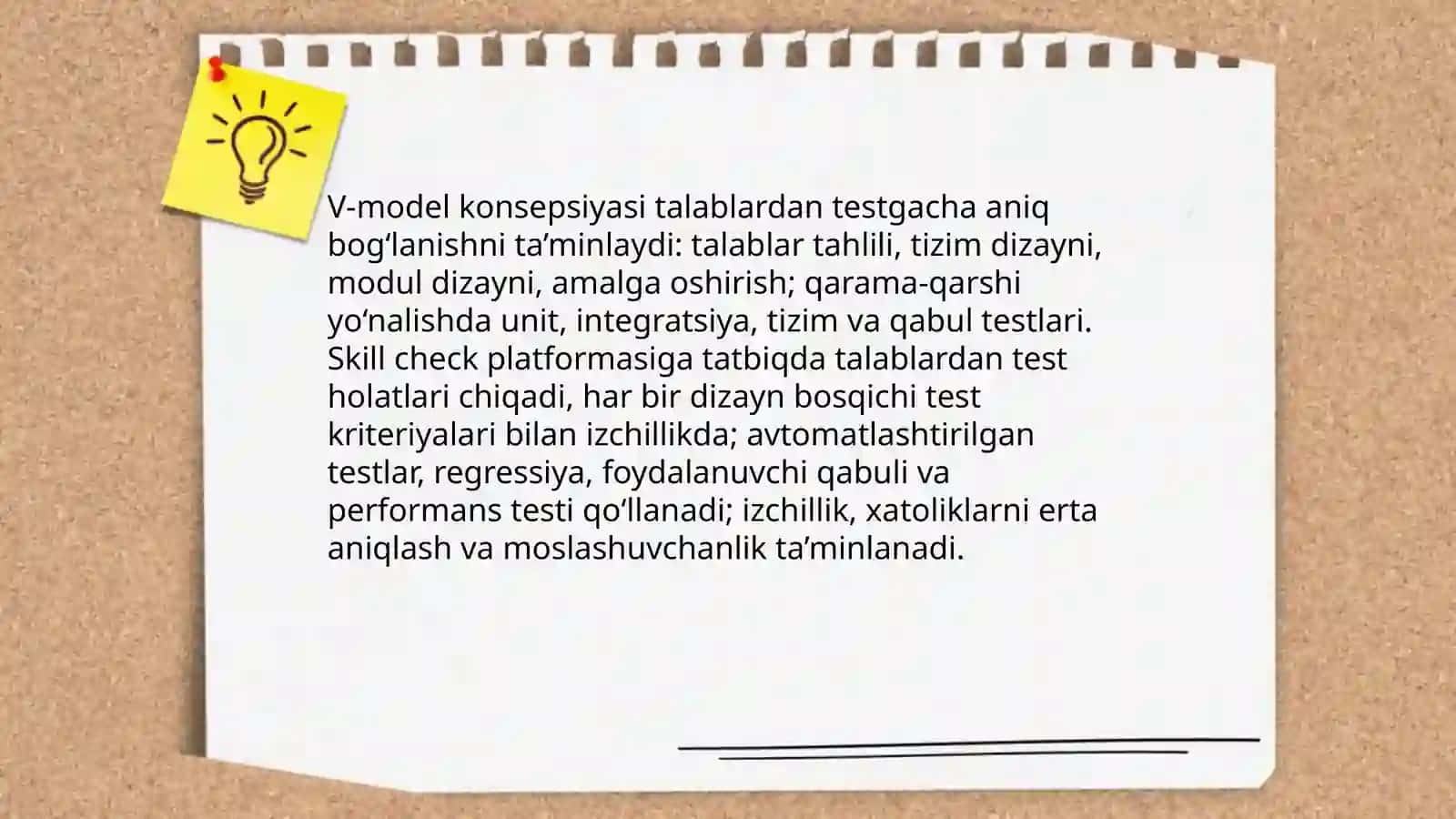 Skill checkni V modeli bòyicha loyixalash (ishga moslikni aniqlovchi platforma) 3