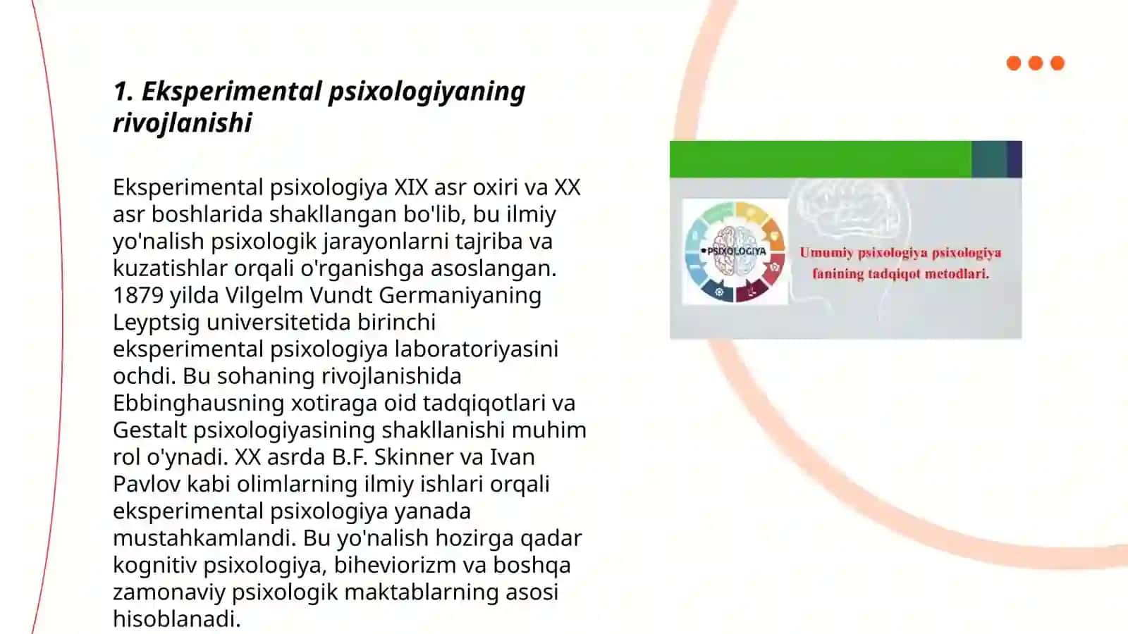 Umumiy psixologiyada experimental metodning tarixi 3