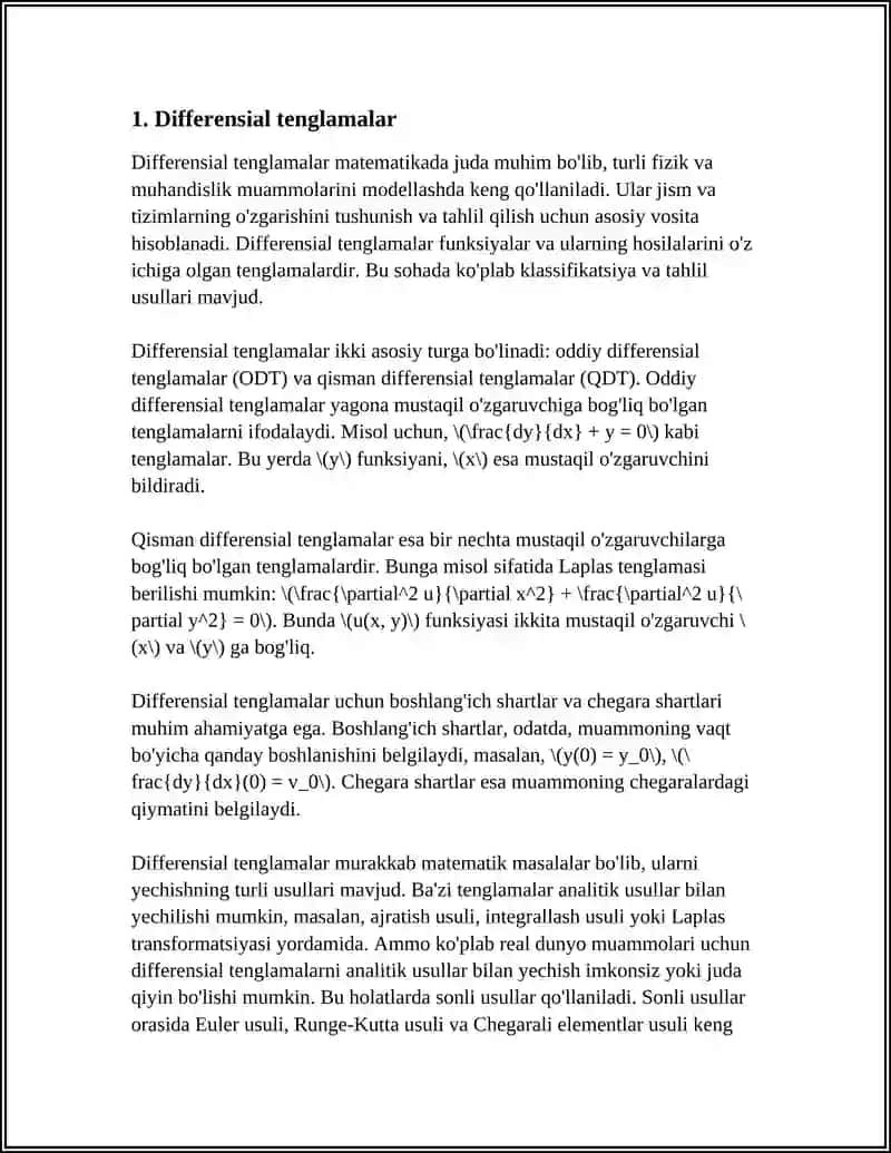 Differensial Tenglamalar 3