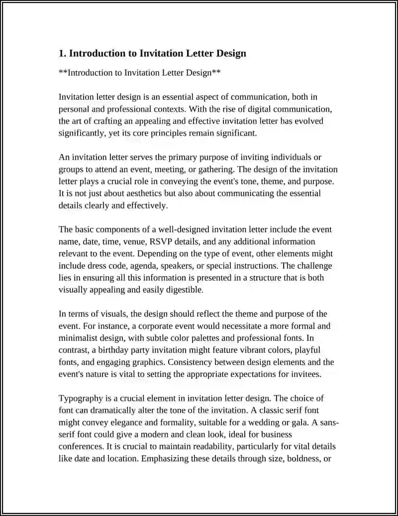 Introduction to Invitation Letter Design 3