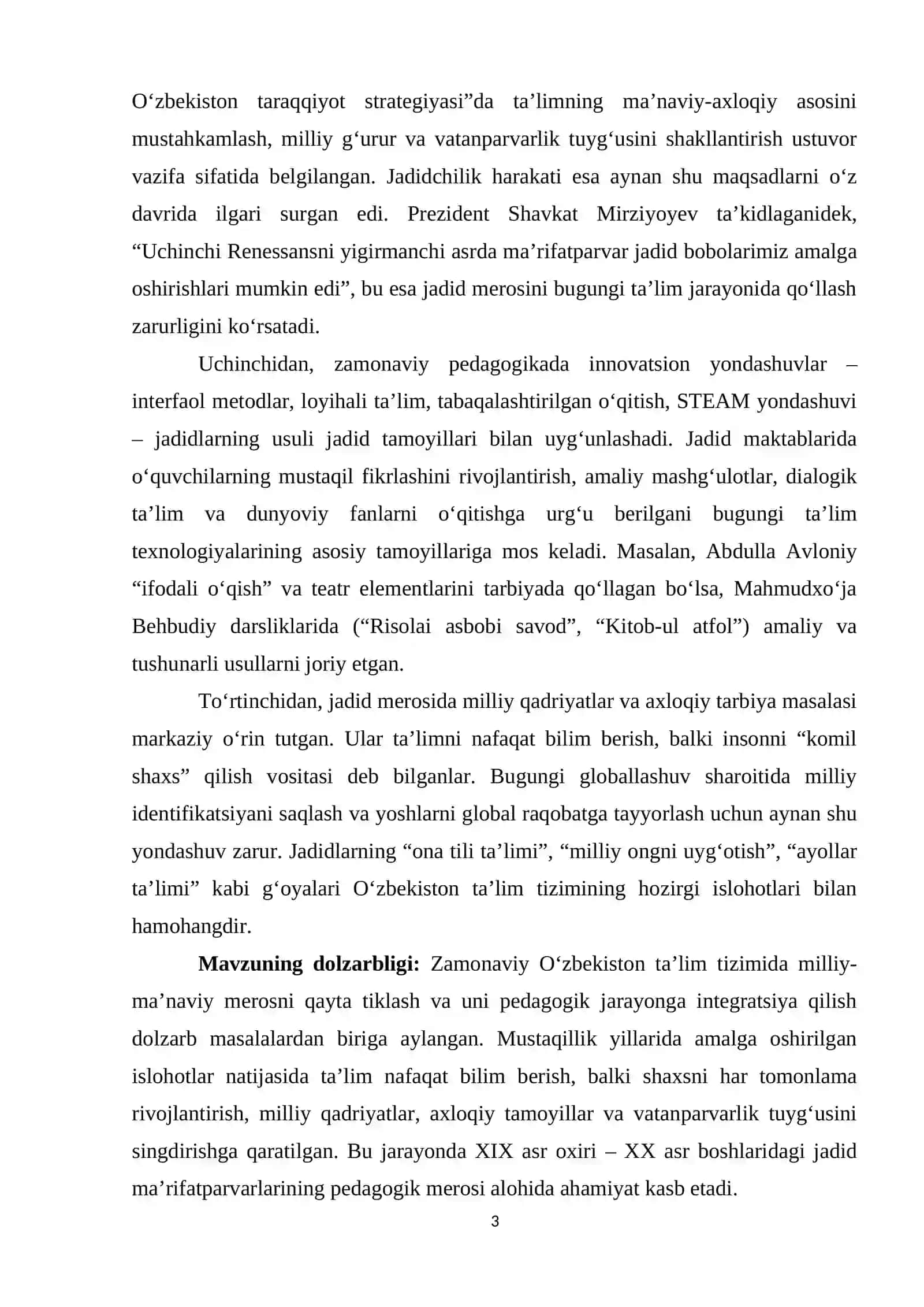 Pedagog faoliyatida jadid ma’rifatparvarlarining merosidan foydalanish 3