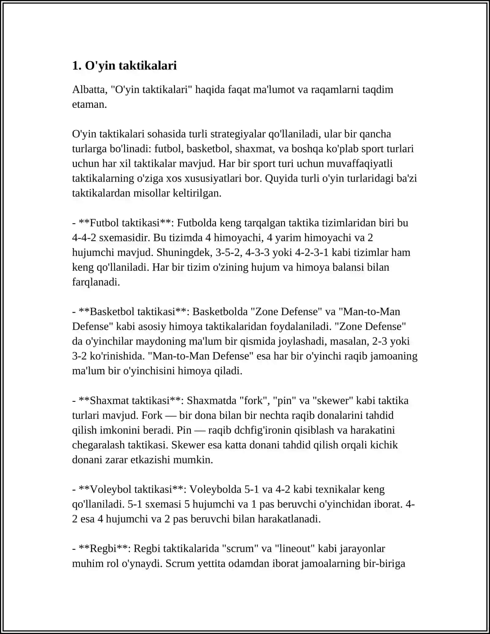 REFERAT Mavzu: FUTBOL O’YINI 3