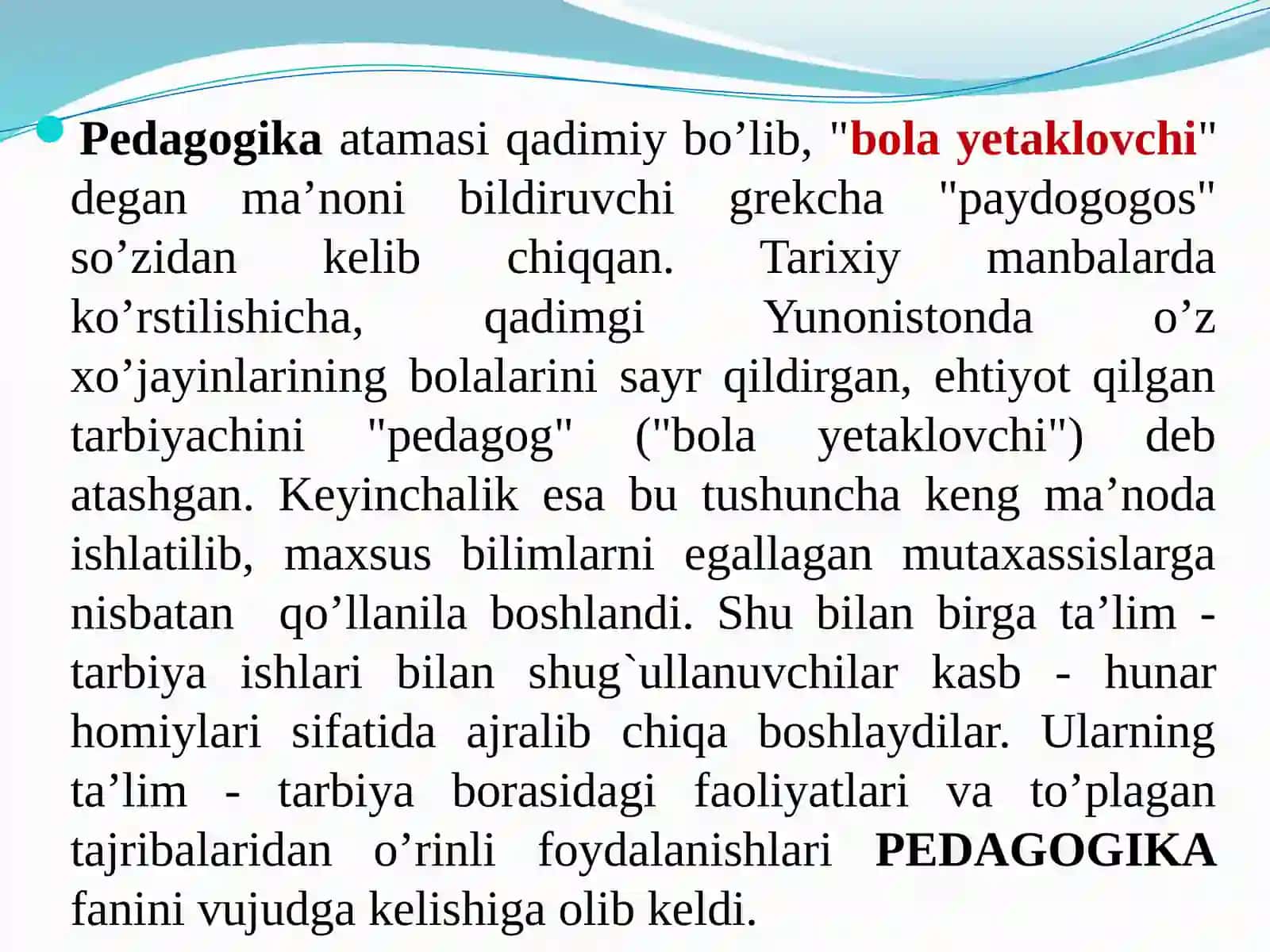 UMUMIY PEDAGOGIKA FAN SIFATIDA. PEDAGOGIKANING ILMIY TADQIQOT METODLARI 3