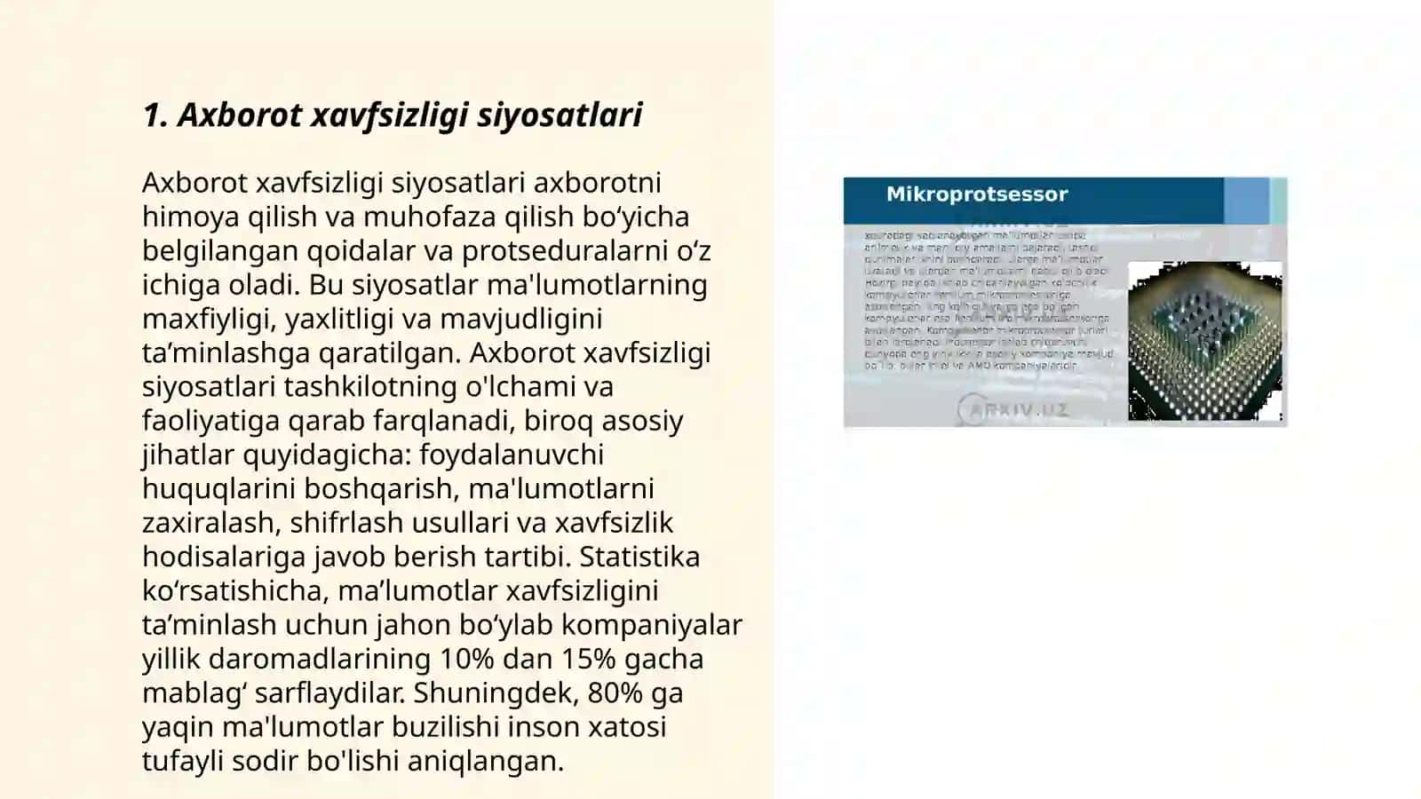 Axborot xavfsizligi siyosatlari 3
