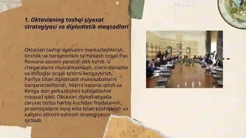 Oktaviyan avgust diplomatiyasi 3