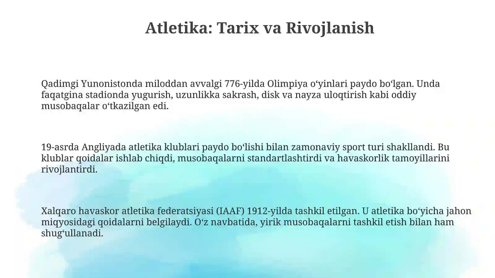 Yengil atletika musoboqalari 3