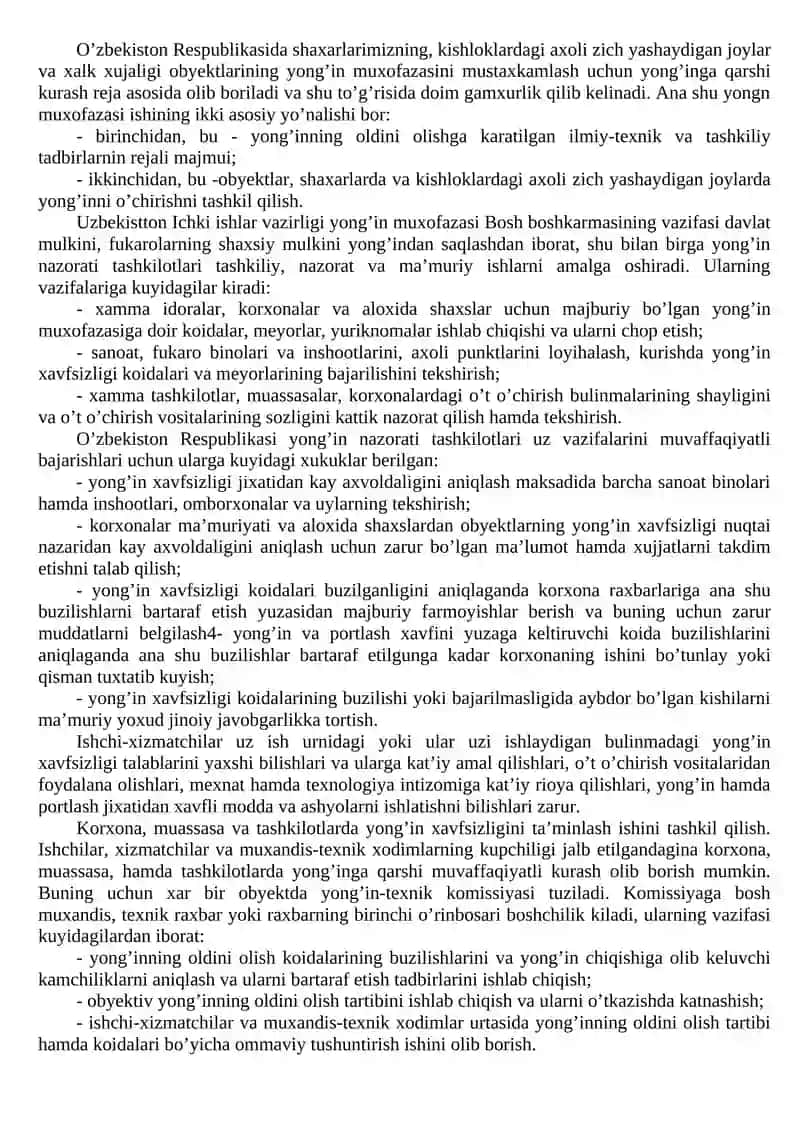 Yong’in xavfsizlikni ta’minlash. Yonuvchi moddalarni xususiyatlari 3