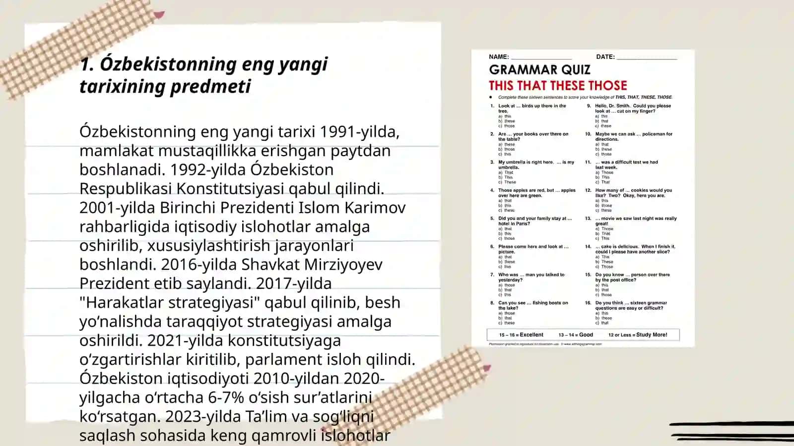 Ózbekistonning eng yangi tarixi óquv fanining predmeti maqsadi va vazifalari nazariy metodik tamoyllari 3