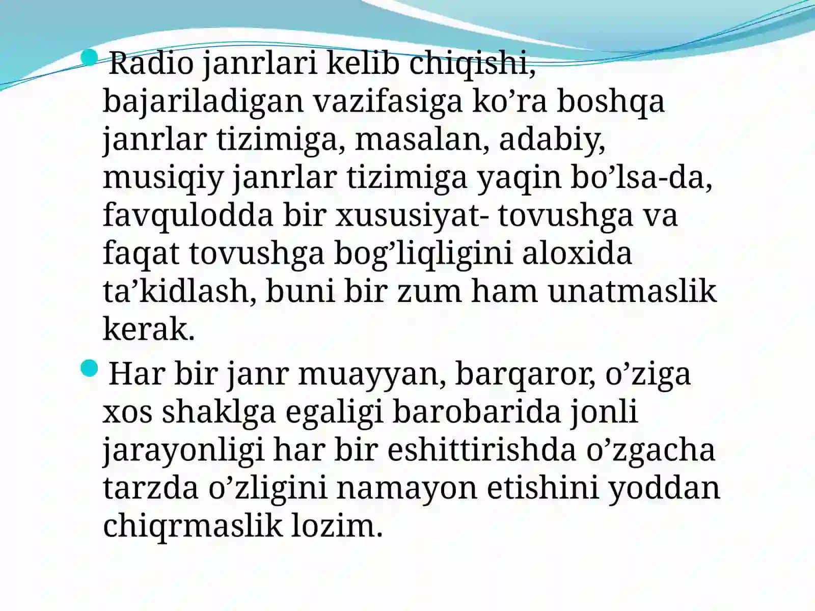 radioning oav da tutgan  o’rni 3