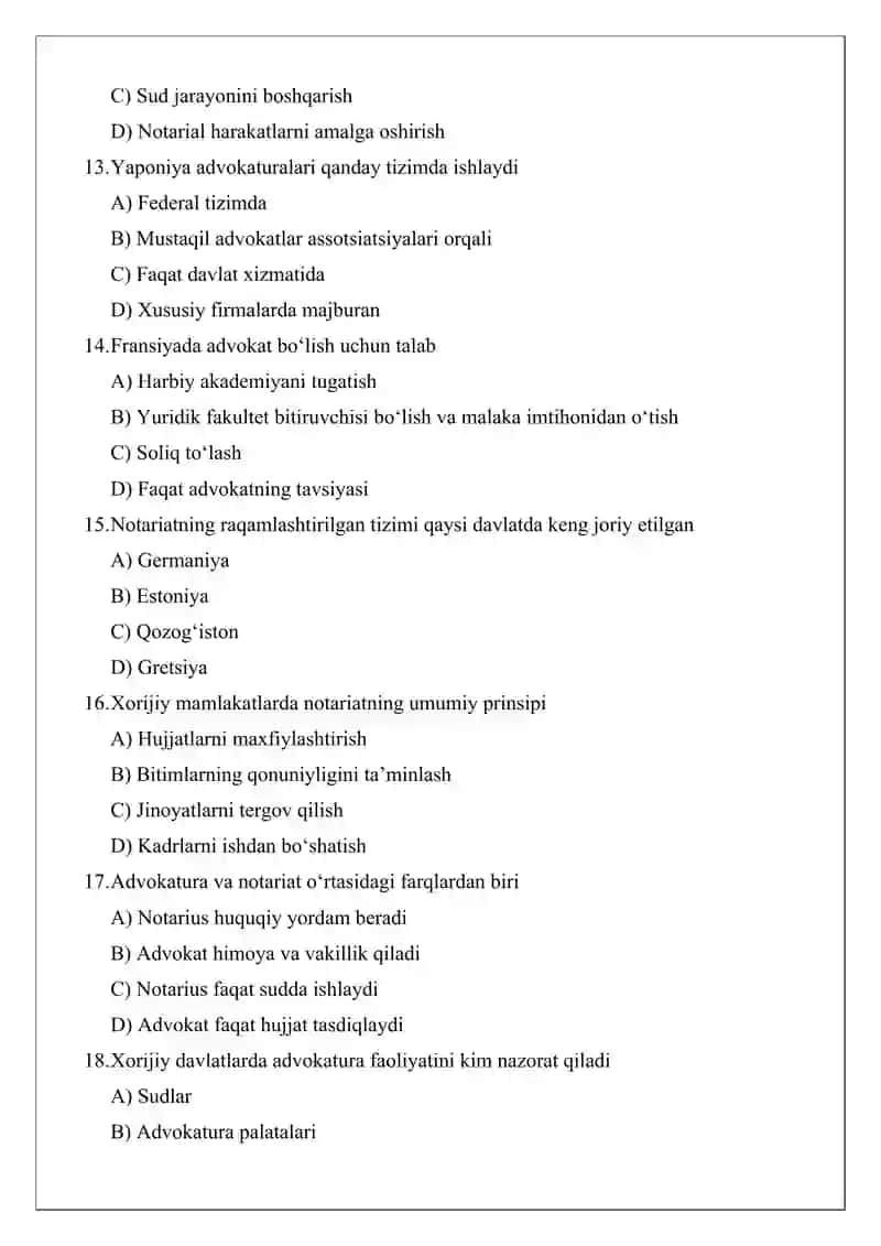 Xorijiy mamlakatlarda notariat va advokatura 3
