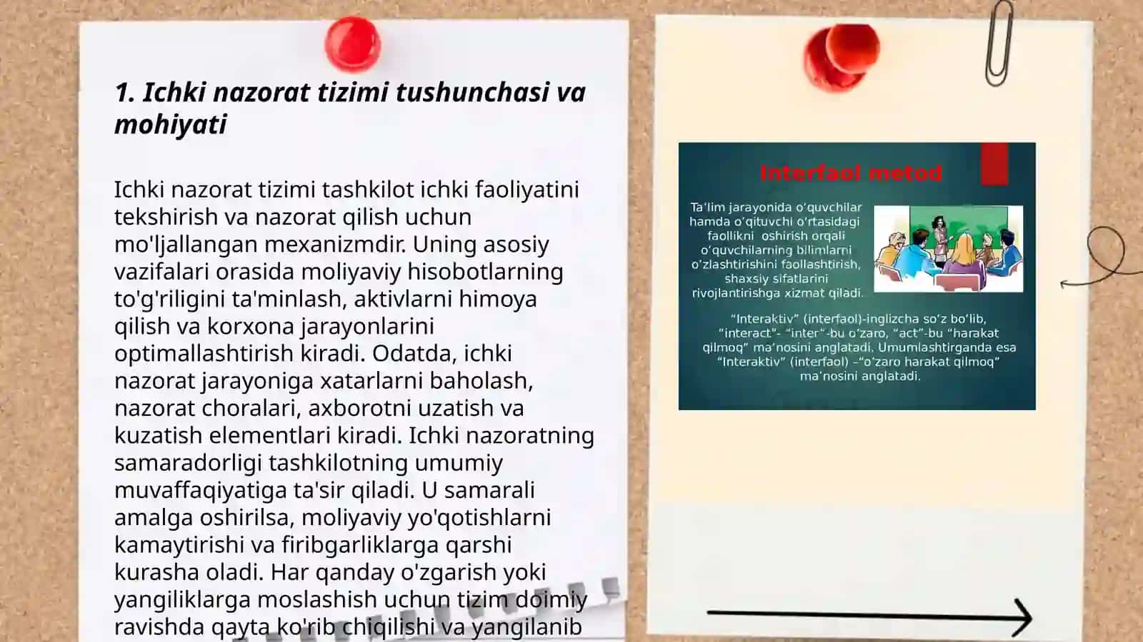 Auditorlik tekshiruvi vaqtida ichki nazorat tizimini o’rganish hamda baholash 3