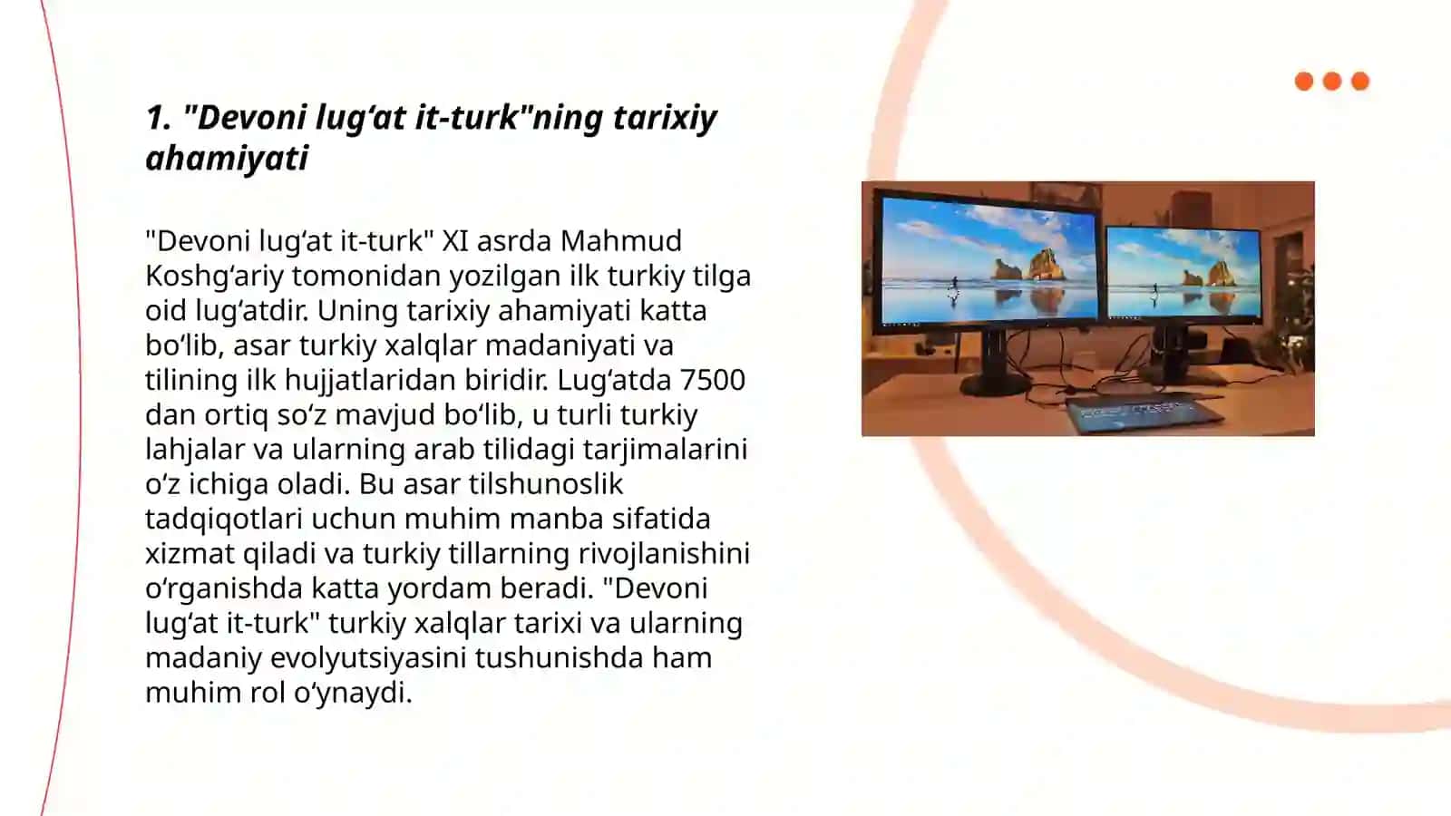 “Devoni lug‘at it-turk” asari ustida ishlash 3