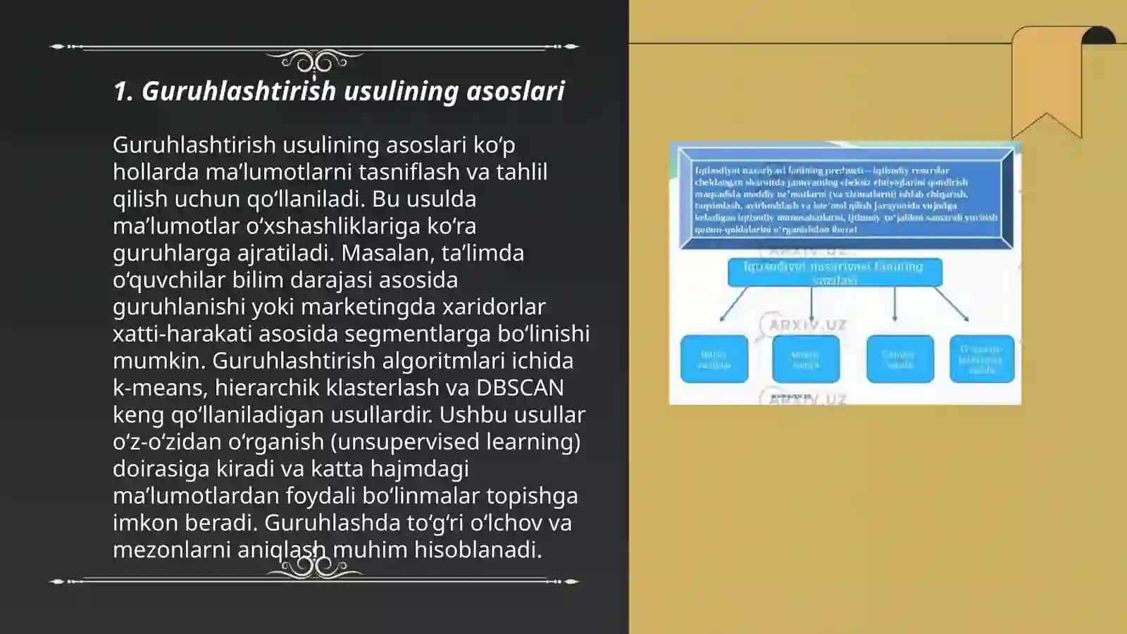 Guruhlashtirish usuli va uni tahlilda qoʻllanilishi 3