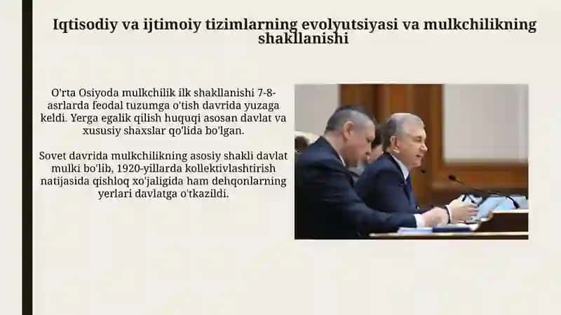 Iqtisodiy-ijtimoiy tizimlar va mulkchilik munosabatlari(O’zbekistonbo’yicha) 3