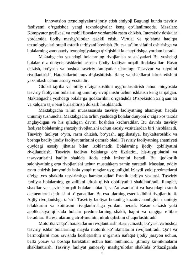 Tasviriy faoliyat tushinchasi va uning mohiyati 3