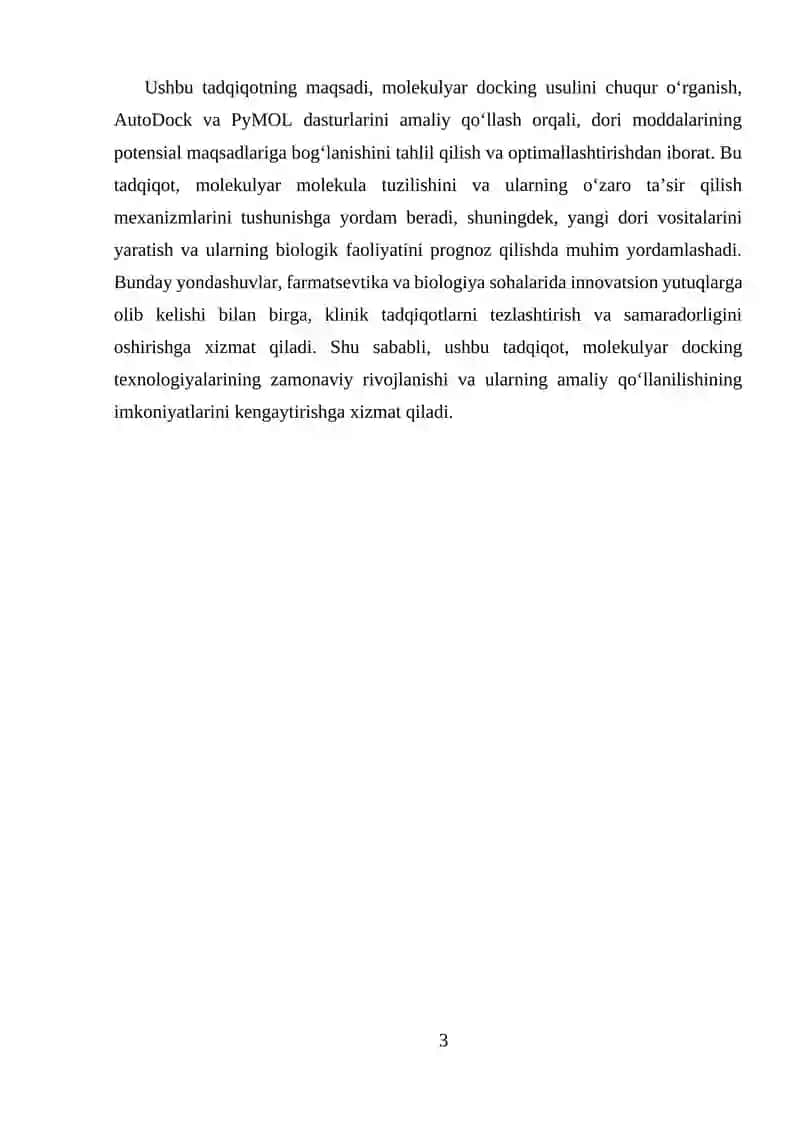 Molekulyar docking asoslari va mexanizmlari 3
